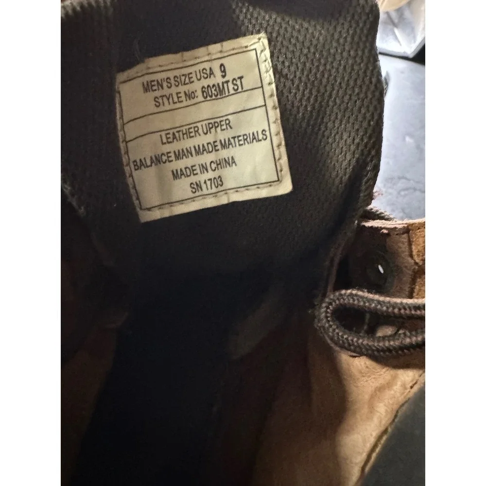 Amazone Goodyear Welt Mens Brown Leather Moc Toe Work Boots 603MT ST Size 9